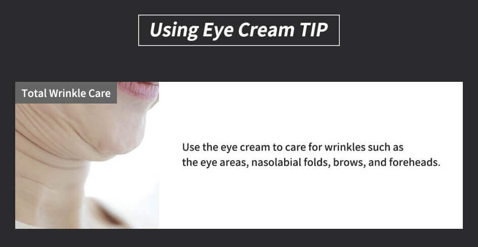 eye cream using tips