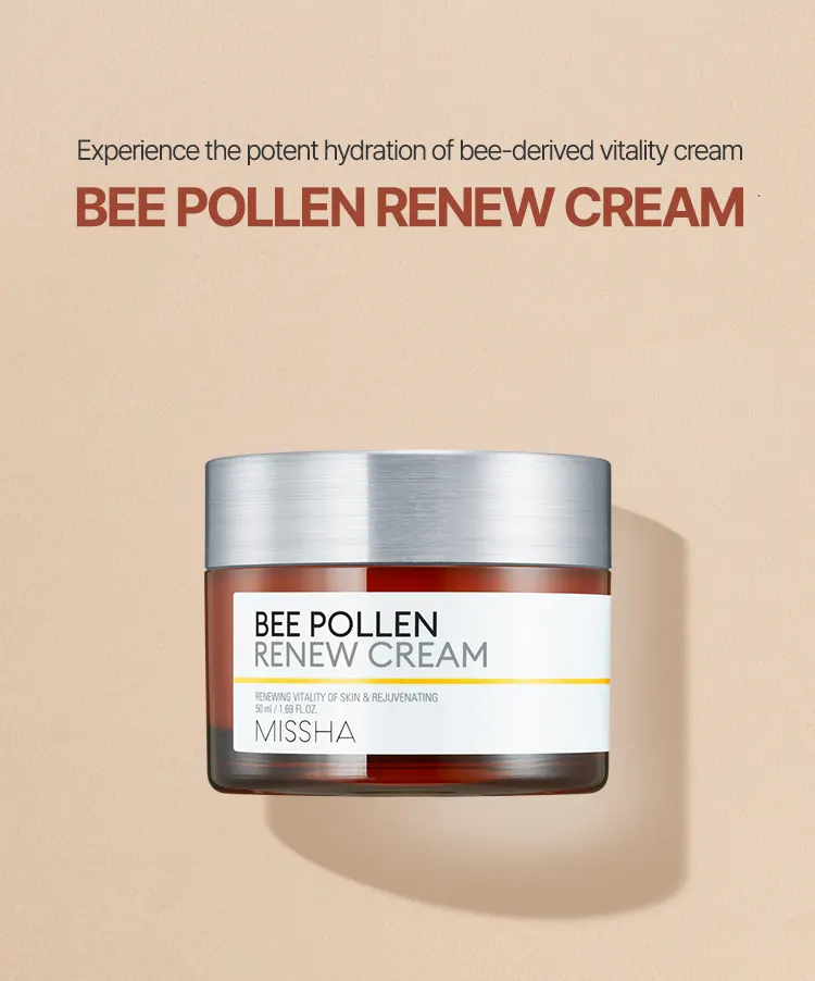 New Facial Moisturizer, MISSHA BEE POLLEN RENEW CREAM 50ml