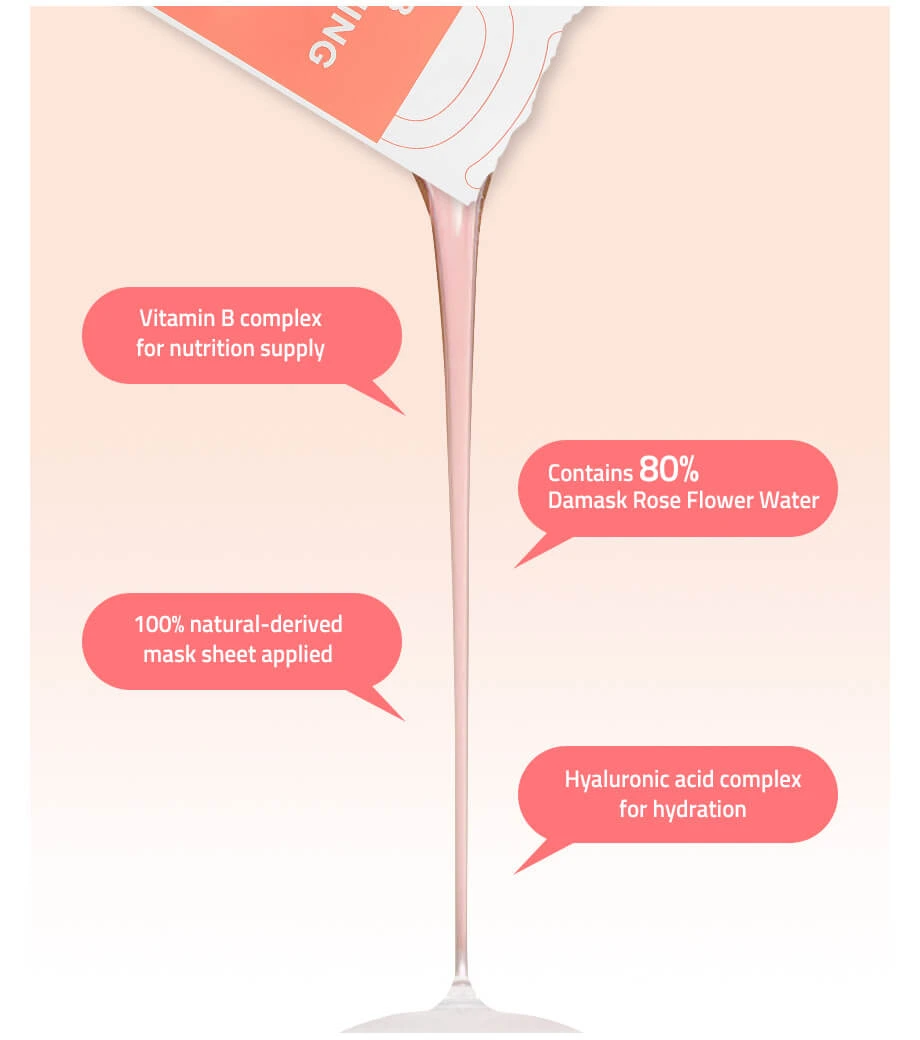 Hydrating Sheet Mask, VANAV Vita B Blooming Mask 5pcs