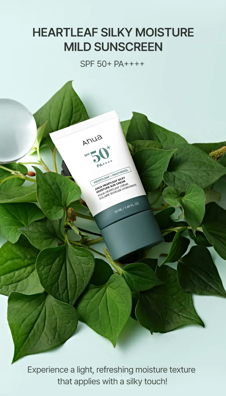 Daily sunscreen ANUA Heartleaf Silky Moisture Mild Sunscreen SPF 50+ PA++++ 
