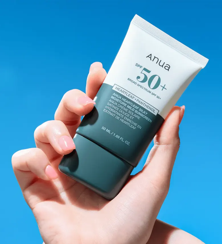 Daily sunscreen ANUA Heartleaf Silky Moisture Mild Sunscreen SPF 50+ PA++++ 