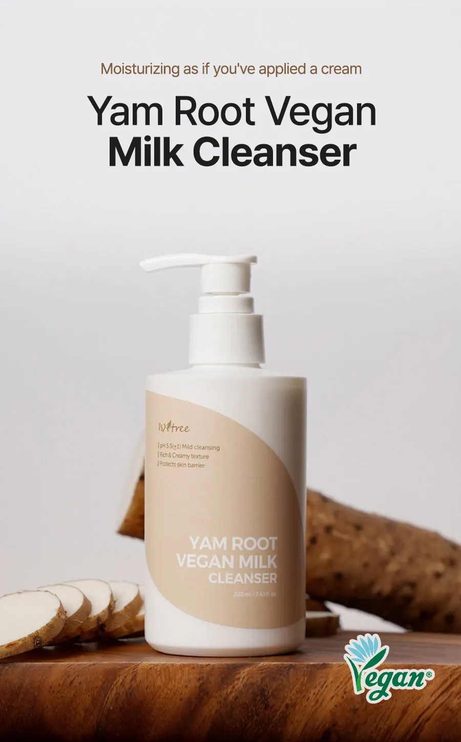Isntree Yam Root Vegan Milk Cleanser1 Korea Beauty For You