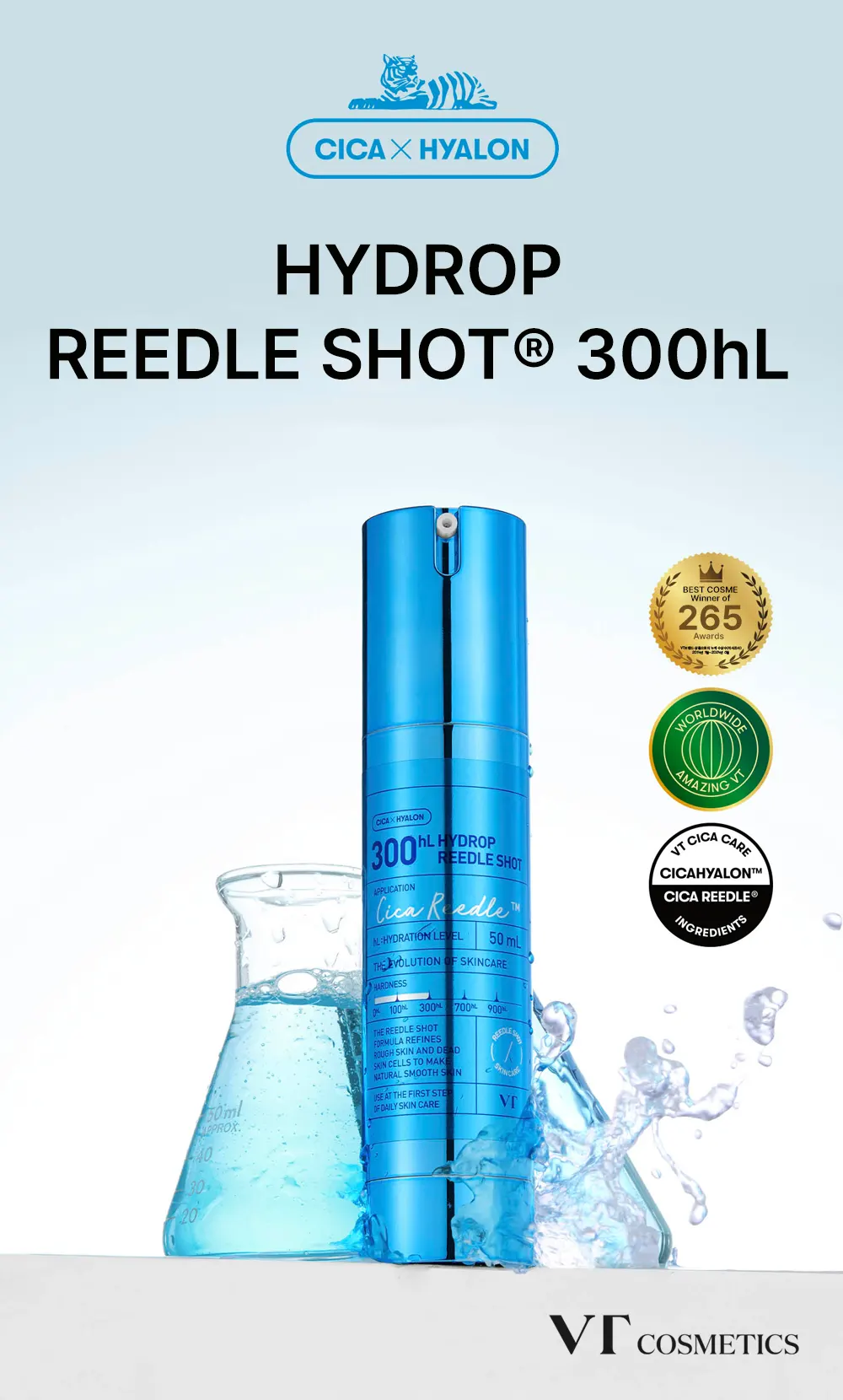 VT COSMETICS Hydrop Reedle Shot 300hL 50ml Korea Beauty For You VT COSMETICS Hydrop Reedle Shot 300hL 50ml