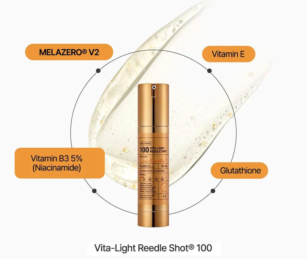 VT COSMETICS Vita-Light Reedle Shot 100 50ml Korea Beauty For You VT COSMETICS Vita-Light Reedle Shot 100 50ml