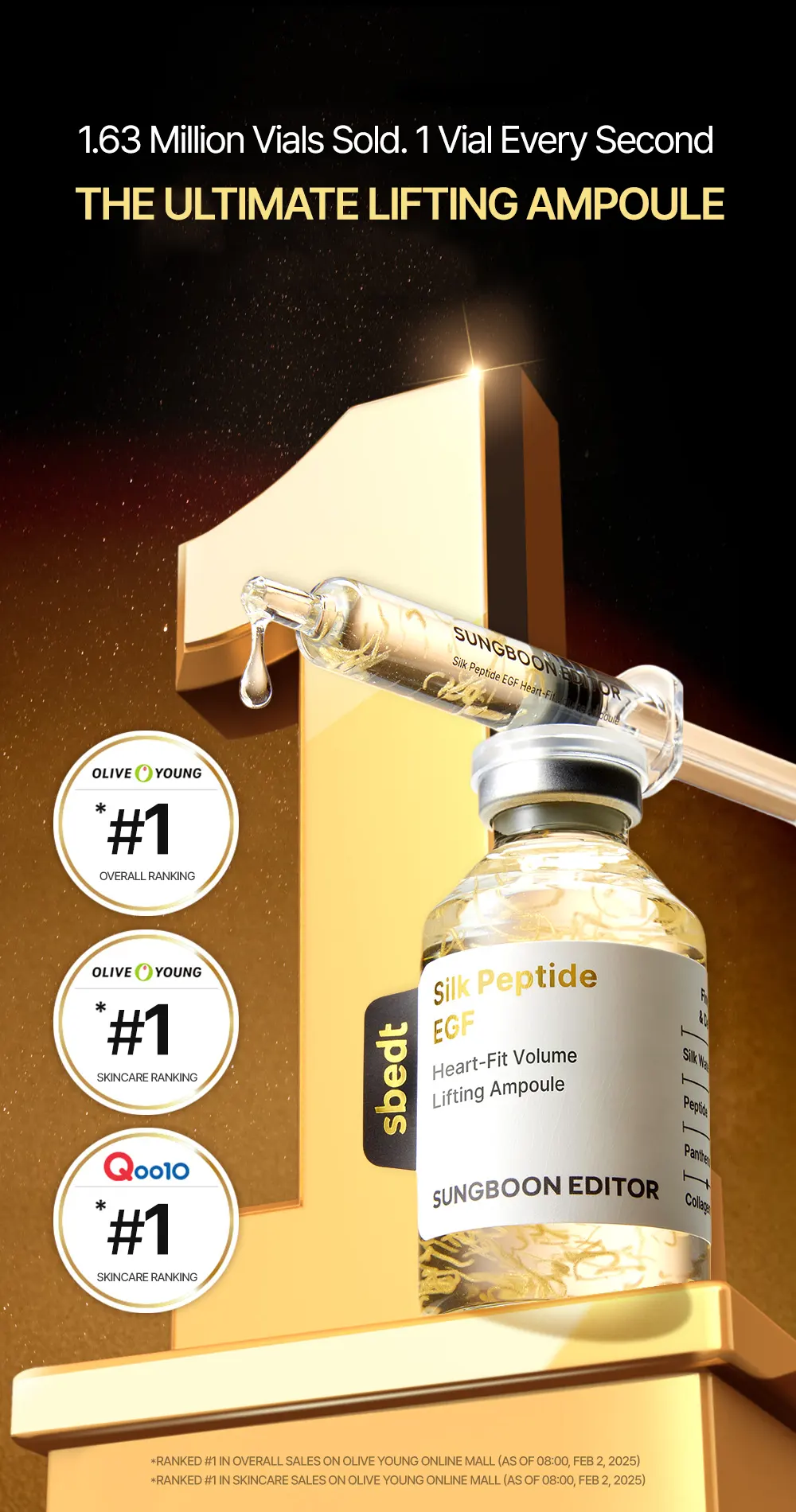 Peptide Serum, SBEDT Silk Peptide EGF Heart Fit Volume Lifting Ampoule