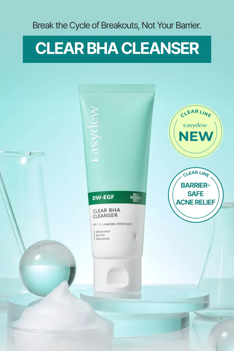 Face Wash for Acne, EASYDEW Clear BHA Cleanser 100ml