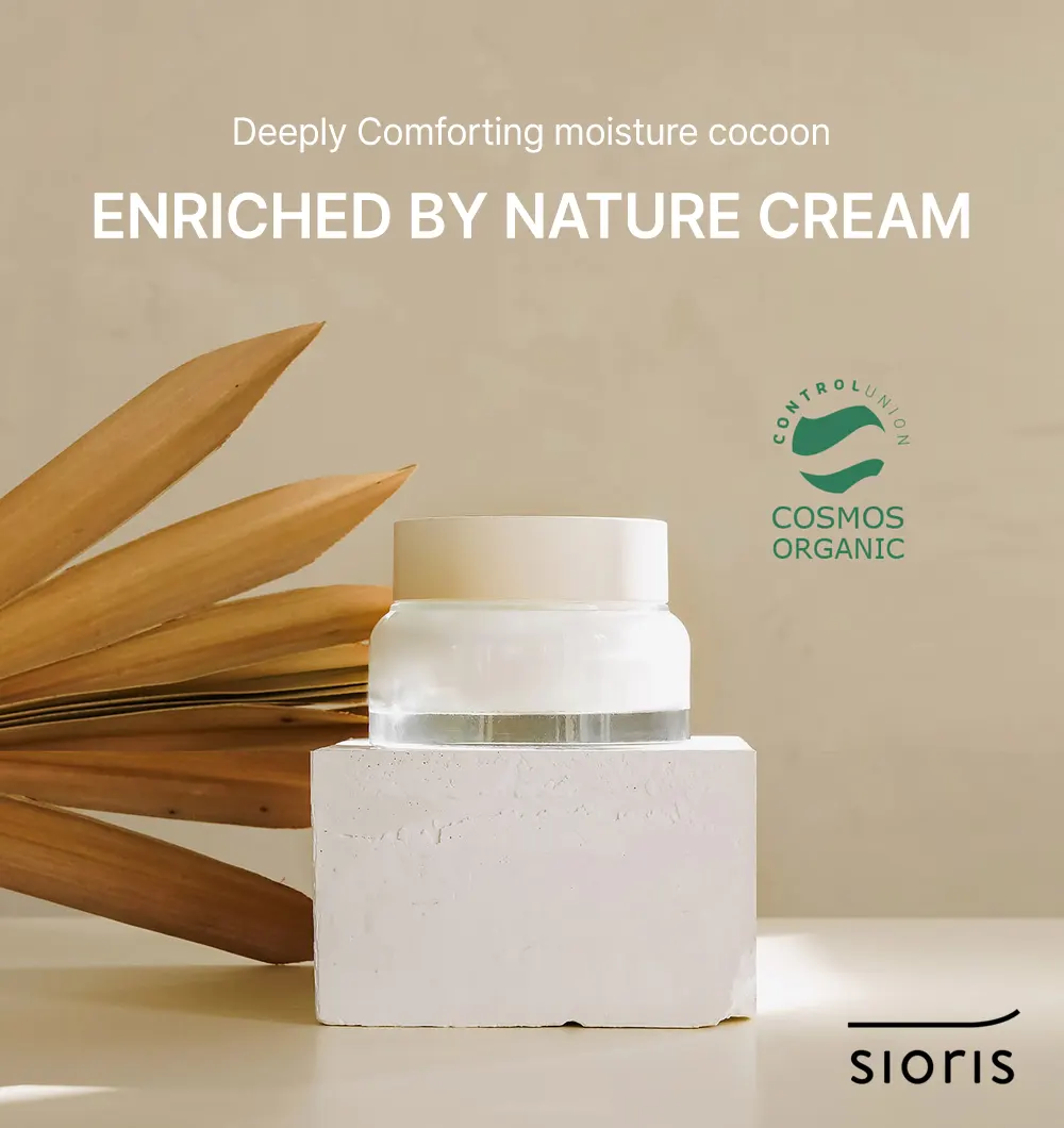 SIORIS Enriched by nature Cream 50ml, Organic Brightening Cream Korea Beauty For You Korean Moisturizer