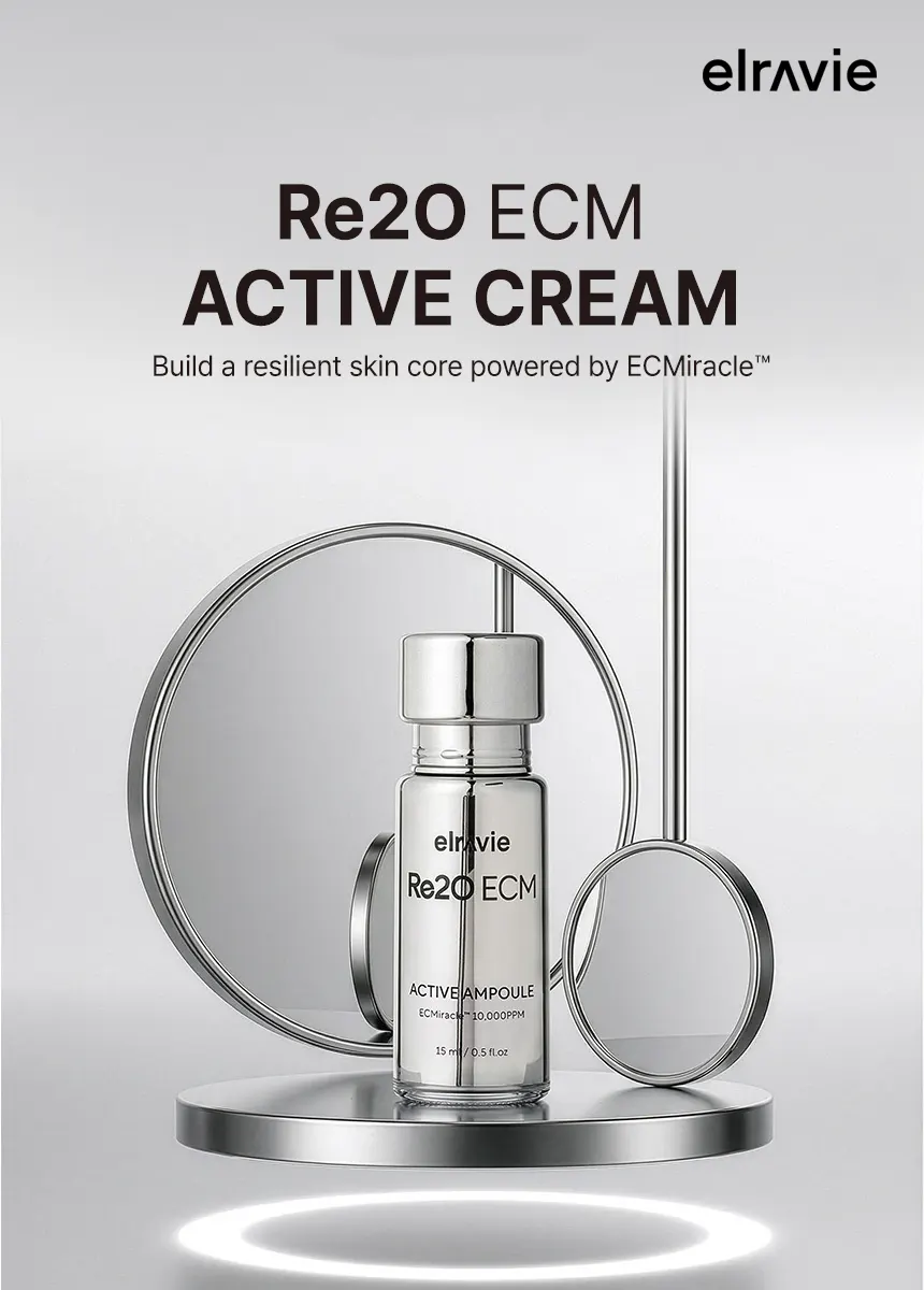 ELRAVIE Re2O ECM Active Ampoule 0.5 fl. oz. (15mL), Pack of 3