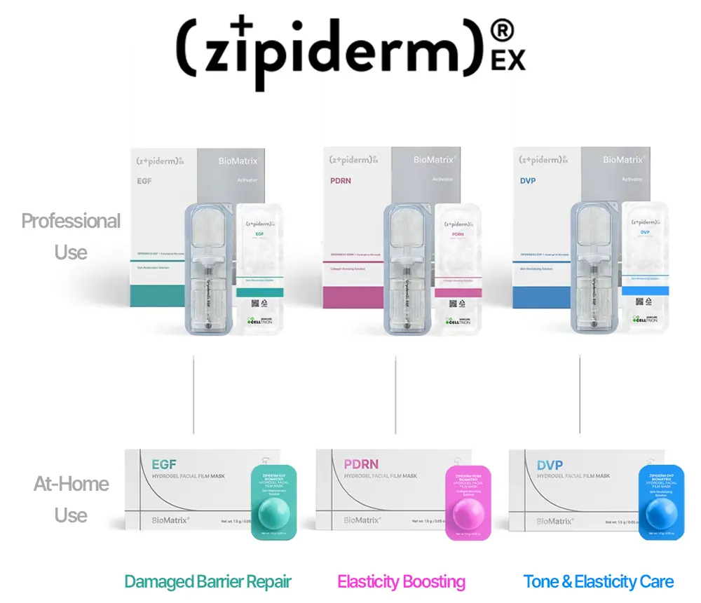 ZIPIDERM Hydrogel Facial Film Mask 10 ct (1.5g each) Korea Beauty For You The BioMatrix hydrogel face mask forms a breathable shield to protect and nourish the skin.