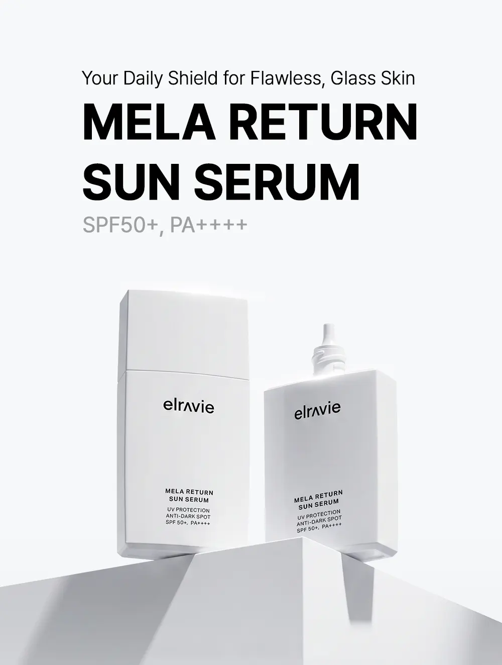 ELRAVIE Mela Return Sun Serum 50ml Korea Beauty For You spf serum, ELRAVIE Mela Return Sun Serum 50ml