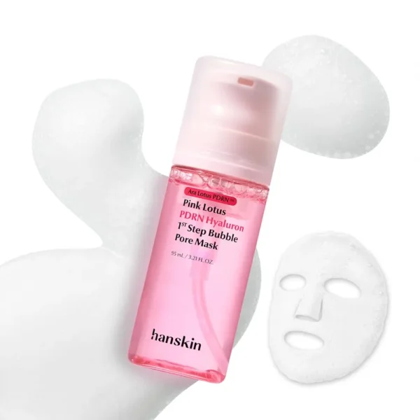 HANSKIN Pink Lotus PDRN Hyaluron Bubble Pore Mask 95ml - Image 2