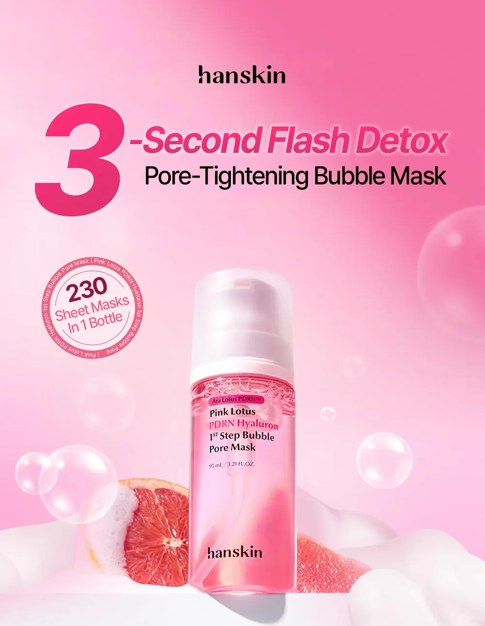 Korean bubble mask with Vegan PDRN by Hanskin