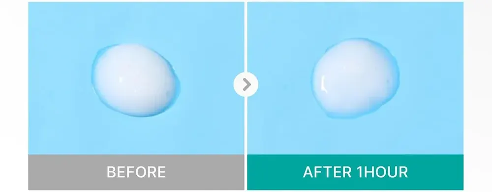 The non-greasy REJURAN Healer Refreshing Emulsion acting as a lightweight moisturizer to strengthen the skin barrier.